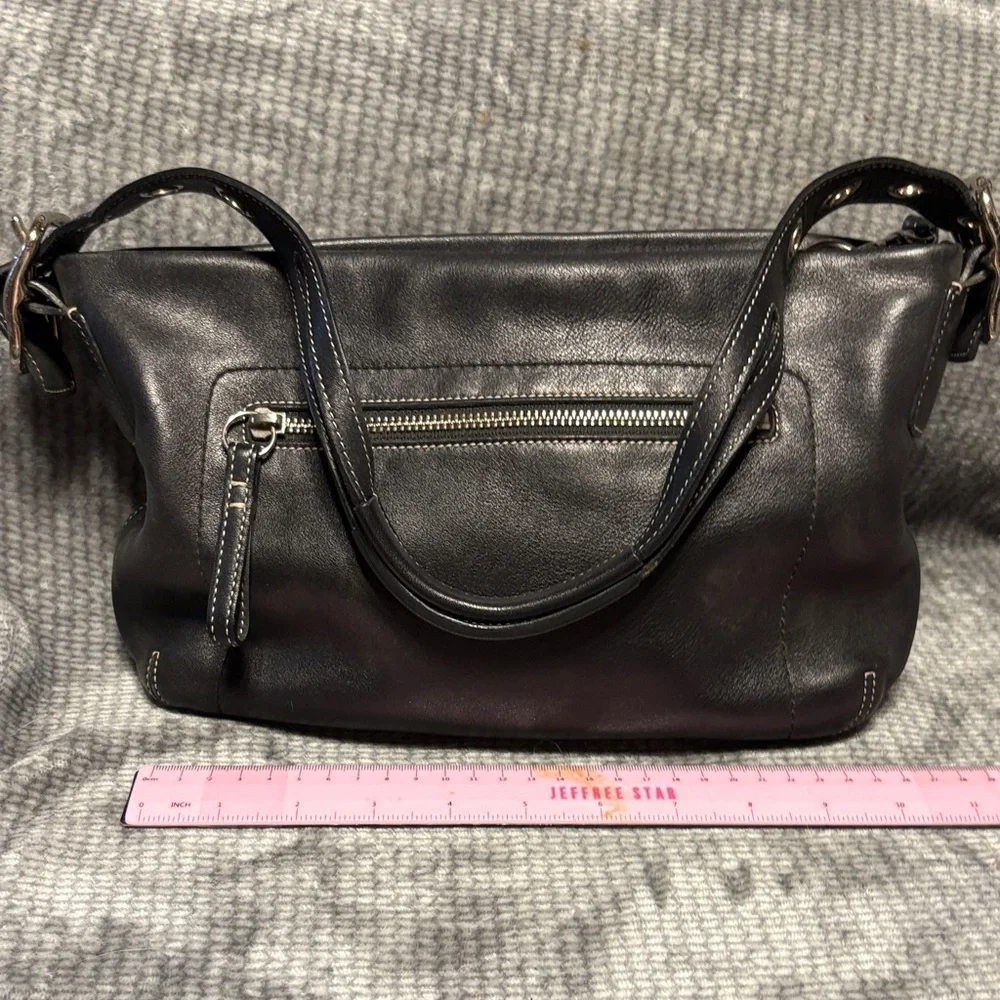 Coach Black Leather Shoulder Bag